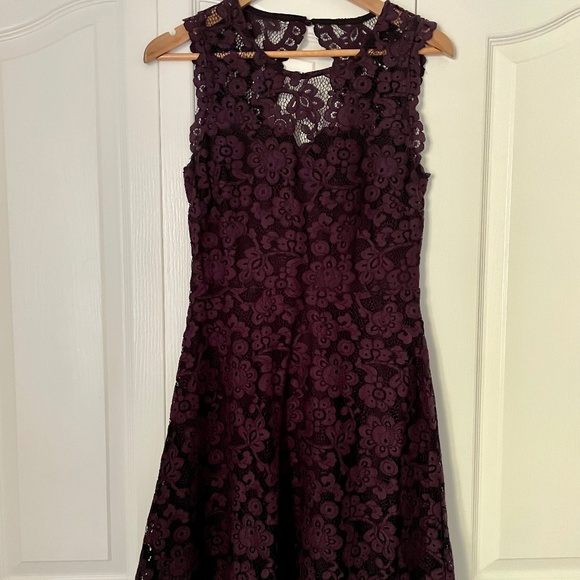 Reitmans Dark Purple Formal Lace Dress | Size 2 - Picture 1 of 9